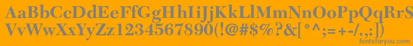 C651RomanBold Font – Gray Fonts on Orange Background