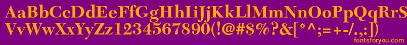 C651RomanBold Font – Orange Fonts on Purple Background