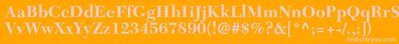 Więcej informacji o czcionce C651RomanBold Czcionka C651RomanBold – różowe czcionki na pomarańczowym tle