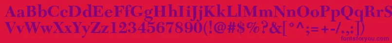 Шрифт C651RomanBold – фиолетовые шрифты на красном фоне