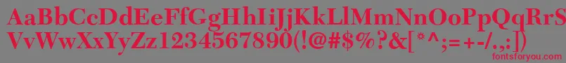 C651RomanBold Font – Red Fonts on Gray Background