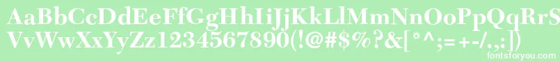 C651RomanBold Font – White Fonts on Green Background