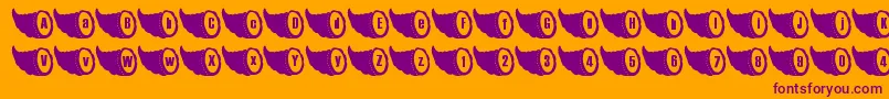 LmsCornicopiaOfThanks Font – Purple Fonts on Orange Background