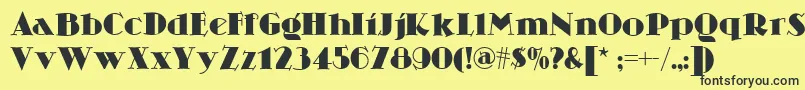 Skittles Font – Black Fonts on Yellow Background