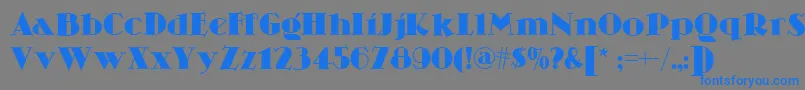 Skittles Font – Blue Fonts on Gray Background