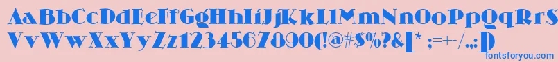 Skittles Font – Blue Fonts on Pink Background