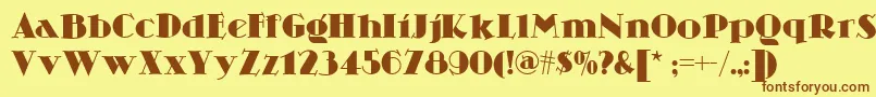 Skittles Font – Brown Fonts on Yellow Background