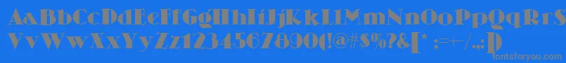Skittles Font – Gray Fonts on Blue Background