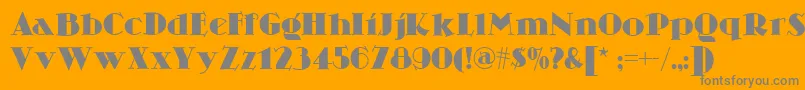 Skittles Font – Gray Fonts on Orange Background