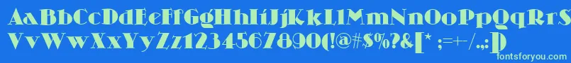 Skittles Font – Green Fonts on Blue Background