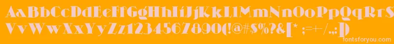 Skittles Font – Pink Fonts on Orange Background