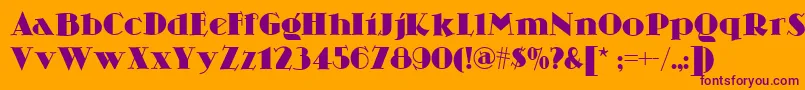 Skittles Font – Purple Fonts on Orange Background