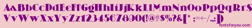 Skittles Font – Purple Fonts on Pink Background