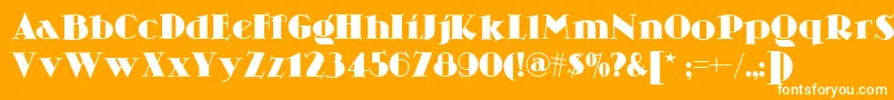 Skittles Font – White Fonts on Orange Background