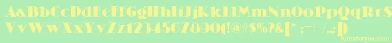 Skittles Font – Yellow Fonts on Green Background