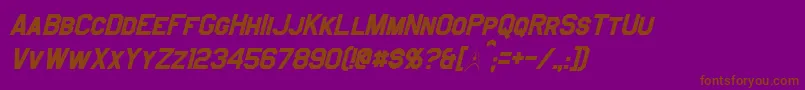 JefferiesBoldItalic Font – Brown Fonts on Purple Background