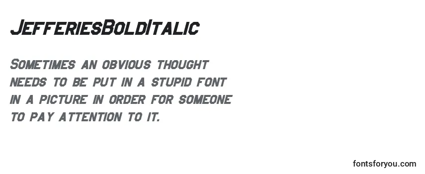 JefferiesBoldItalic Font