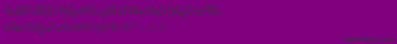 SilhouettoScript Font – Black Fonts on Purple Background