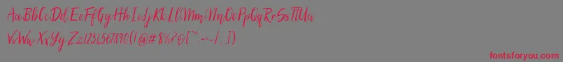 Шрифт SilhouettoScript – красные шрифты на сером фоне