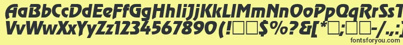 Agzo Font – Black Fonts on Yellow Background