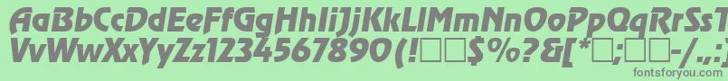 フォントAgzo – 緑の背景に灰色の文字