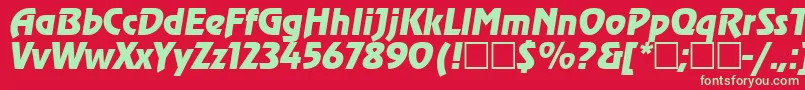 Agzo Font – Green Fonts on Red Background