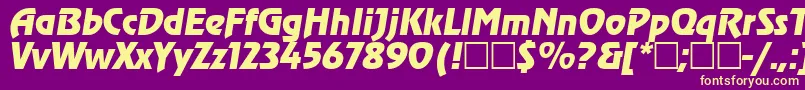 Agzo Font – Yellow Fonts on Purple Background