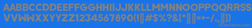 WombyRegular Font – Gray Fonts on Blue Background