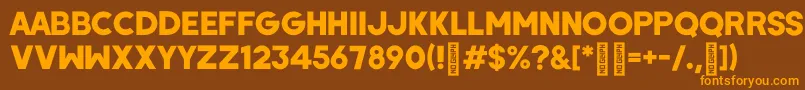 Шрифт WombyRegular – оранжевые шрифты на коричневом фоне