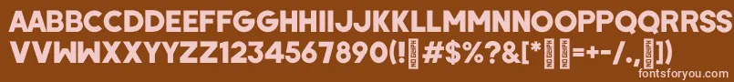 WombyRegular Font – Pink Fonts on Brown Background