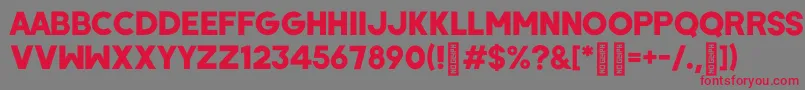 WombyRegular Font – Red Fonts on Gray Background
