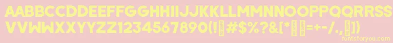 WombyRegular Font – Yellow Fonts on Pink Background