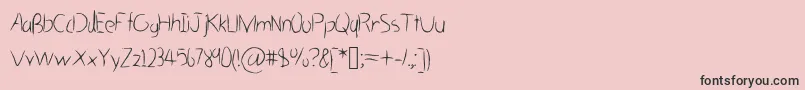 フォントHastygrassVl – ピンクの背景に黒い文字