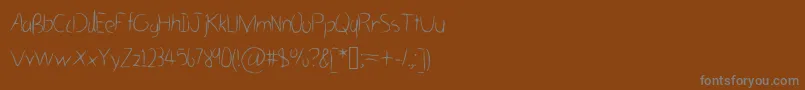 Шрифт HastygrassVl – серые шрифты на коричневом фоне