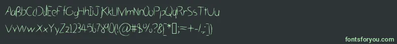 Шрифт HastygrassVl – зелёные шрифты на чёрном фоне