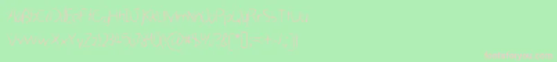 HastygrassVl Font – Pink Fonts on Green Background