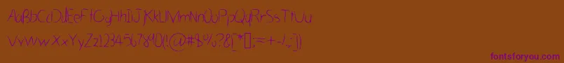 Шрифт HastygrassVl – фиолетовые шрифты на коричневом фоне