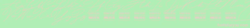 HijrnotesPersonalUseOnly Font – Pink Fonts on Green Background