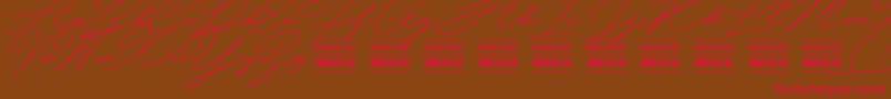 HijrnotesPersonalUseOnly Font – Red Fonts on Brown Background