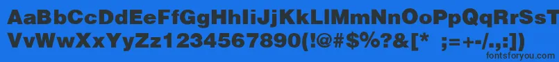 Шрифт PartridgeBlackSemibold – чёрные шрифты на синем фоне