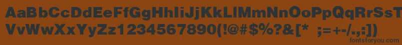 PartridgeBlackSemibold Font – Black Fonts on Brown Background