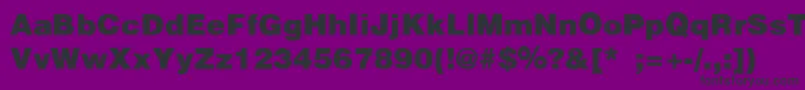 フォントPartridgeBlackSemibold – 紫の背景に黒い文字