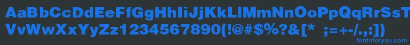 PartridgeBlackSemibold Font – Blue Fonts on Black Background