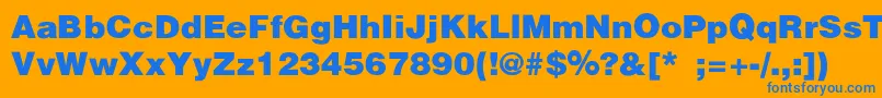 PartridgeBlackSemibold Font – Blue Fonts on Orange Background