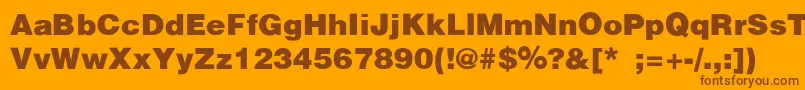 PartridgeBlackSemibold Font – Brown Fonts on Orange Background