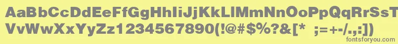 PartridgeBlackSemibold Font – Gray Fonts on Yellow Background
