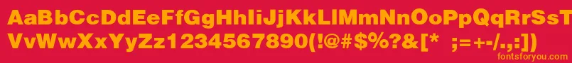 PartridgeBlackSemibold Font – Orange Fonts on Red Background
