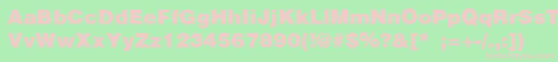 PartridgeBlackSemibold Font – Pink Fonts on Green Background