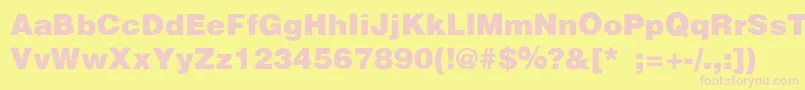 PartridgeBlackSemibold Font – Pink Fonts on Yellow Background