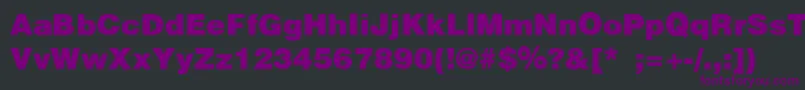 Шрифт PartridgeBlackSemibold – фиолетовые шрифты на чёрном фоне